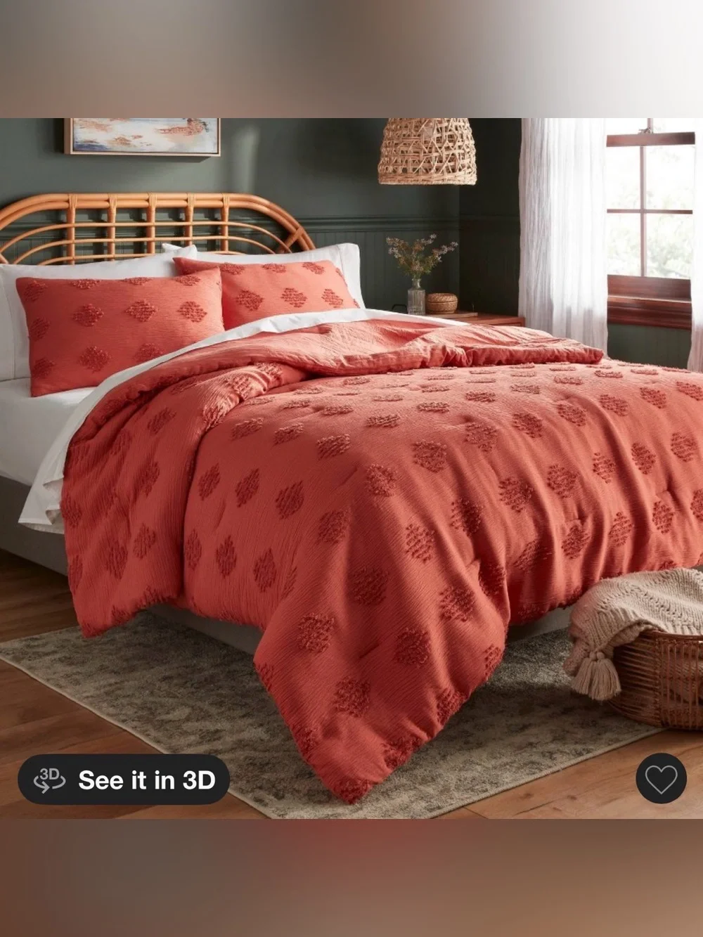 New Threshold Queen Tufted Diamond Crinkle Duvet Cover and Sham Set - Threshold
